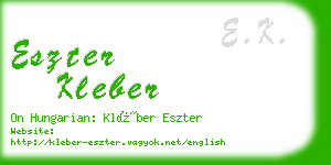 eszter kleber business card